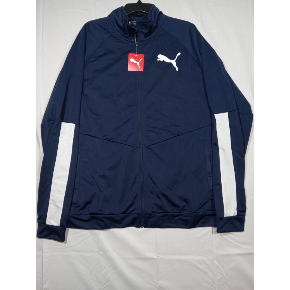 Puma Track Jackets Tricot‎ Mens 2XLT Blue Lightweight
